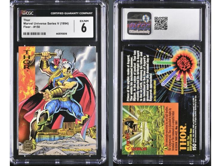This curated set of four cards is a magnificent visual feast, paying homage to the golden era of the Marvel Universe. Featuri